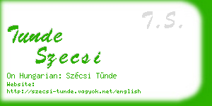 tunde szecsi business card
